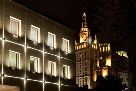 Architectural Lighting Of The Office Building Facade