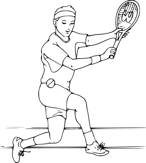 Tennis Coloring Page Free Printable Coloring Pages On Coloori