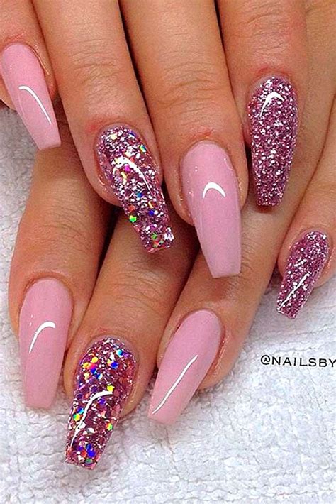 The 25 Best Pink Nails Ideas On Pinterest Pink Glitter Nails Pink