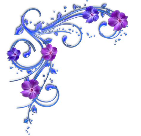 Purple Corner Flower Clip Art Clipart Best