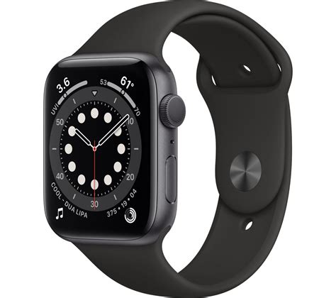Apple Watch Series 6 Space Grey Aluminium With Black Sports Band 44
