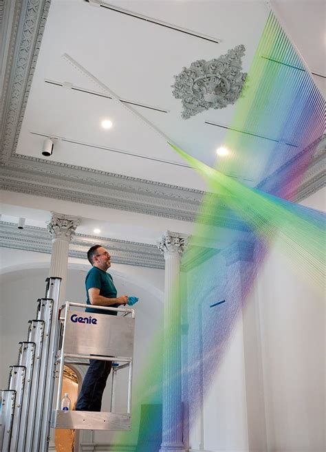 Gabriel Dawe Weaves 60 Miles Of Rainbow Thread Through Renwick Gallery