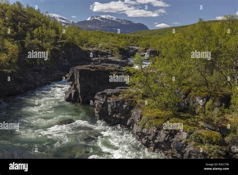The Abiskojåkka Canyon And River Abisko National Park Sweden Rare