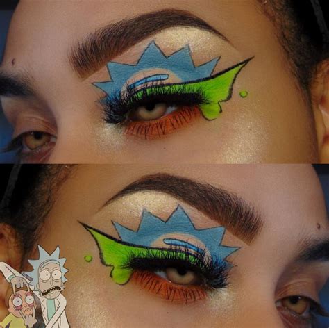 Rick And Morty Halloween Makeup Inspiration Crazy Makeup Eye Makeup
