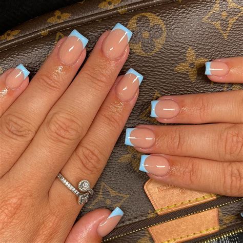 Sky Blue French Tip 1 5 Nails How To Blog