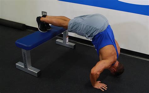 Modified Handstand Push Up Off Box Video Exercise Guide