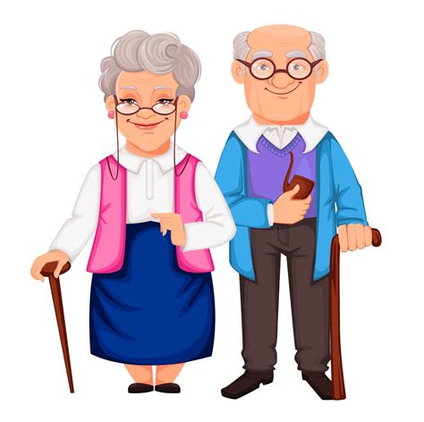 Grandparents Day Grandfather And Grandmother Vector Art At