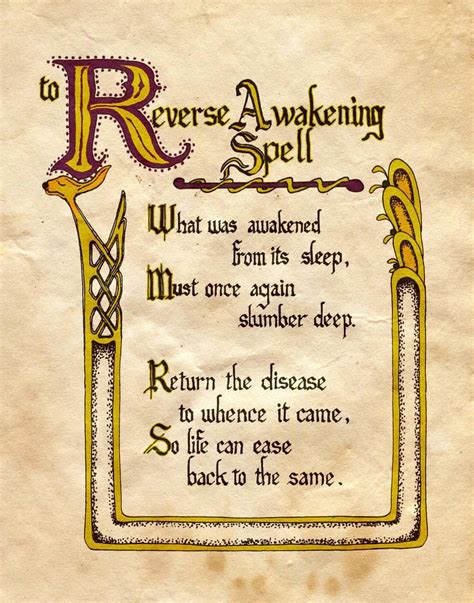 Reverse Awakening Spell By Charmed Bos Charmed Book Of Shadows Spell