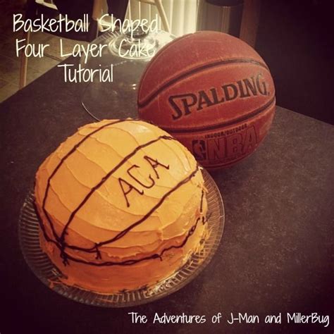 Easy And Fun Basketball Shaped Four Layer Cake Tutorial Via In