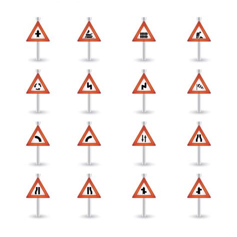 Free Triangular Warning Road Sign Collection Nohatcc