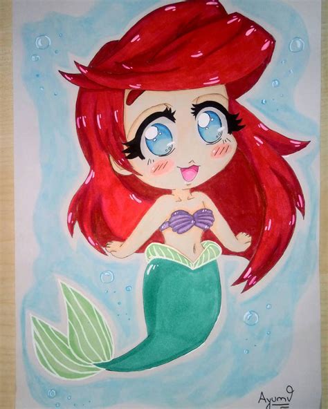 Cute Chibi Ariel Kawaii Disney Mermaid By Ayumii Chan92 On Deviantart