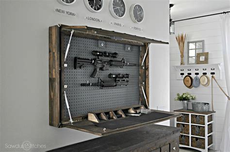 Gun Cabinet In Wall Gun Cabinet Gun Cabinet Armoire Hidden In The