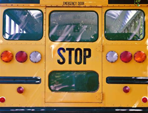 Back Of School Bus Stock Photo Image Of Transportation 6503330