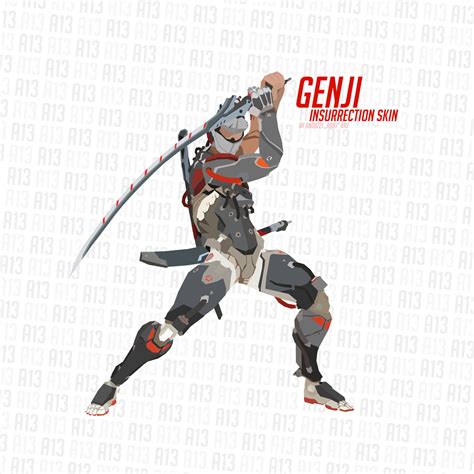 Genji Insurrection Skin Vector By Abaj13 On Deviantart