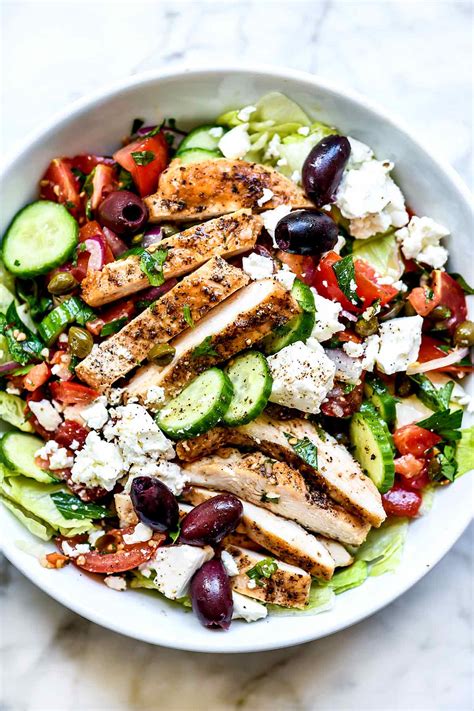 Greek Salad With Chicken Foodiecrush Com