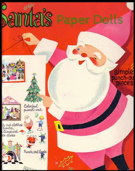 Santa Claus Paper Dolls Christmas Shopaholic