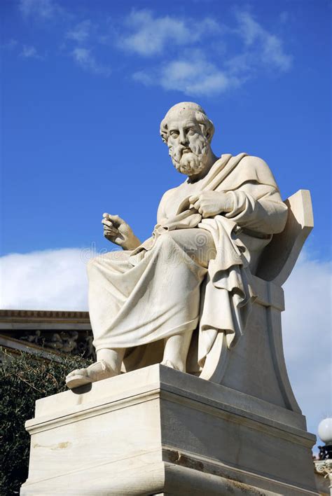 The theory and practice of life. Estatua De Platón En La Academia De Atenas (Grecia) Imagen ...