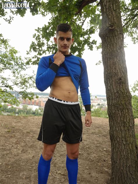 Athletic Luke Geer Strips And Exposes His Hard Cock Outdoors Gay