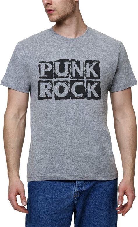 Punk Rock Music Men S Mens Men Grey Crew Neck T Shirt Tshirt T Shirt Uk Clothing