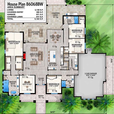 First of all we would like to thank you that you show trust on us and so you are on our site or page. Stunning Single-Story 4-Bedroom House Plan with Covered ...