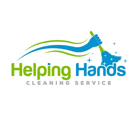 Modern Professional House Cleaning Logo Design For Helping Hands