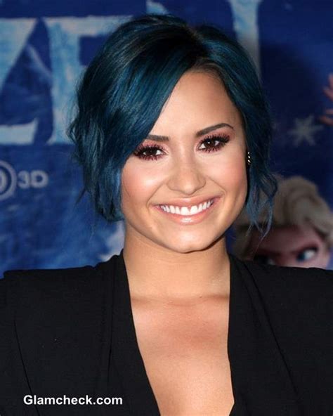 Search, discover and share your favorite demi lovato blue hair gifs. Demi Lovato's Black and Blue Themed Look at "Frozen World ...