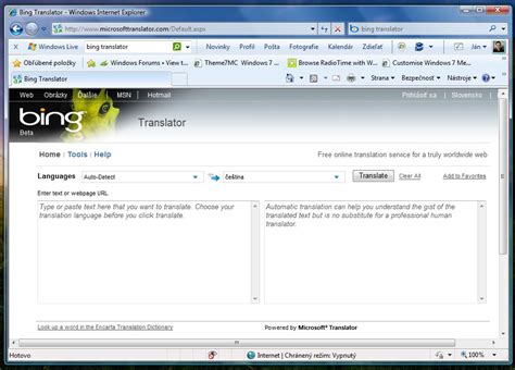 Microsoft Má Bing Translate Preklad Textu Alebo Webstránok It