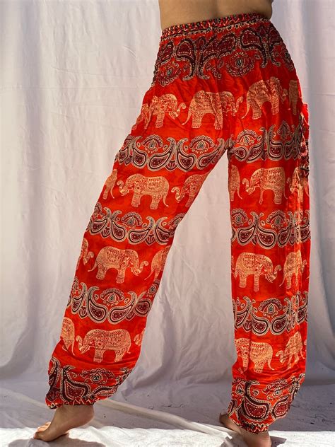 Thai Elephant Pants Hippie Pants Harem Pants Women Rayon Pants Etsy