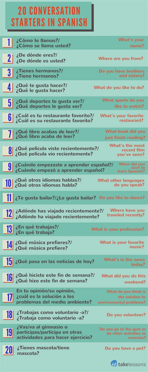 20 Conversation Starters In Spanish Eslkevin S Blog