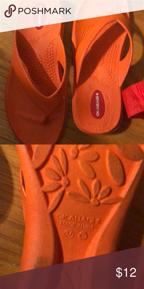 2 Pairs Okabashi 1 Orange And 1 Blue Sandals Blue Sandals Sandals