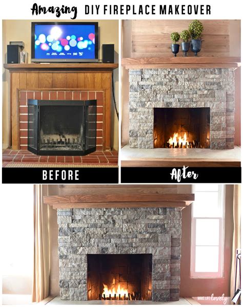 Airstone Fireplace Makeover From Ugly To Incredible