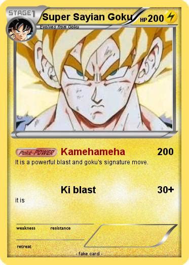 Pokémon Super Sayian Goku 41 41 Kamehameha My Pokemon Card