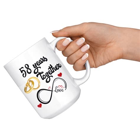 58th Wedding Anniversary T For Him And Her 58th Anniversary Mug Fo