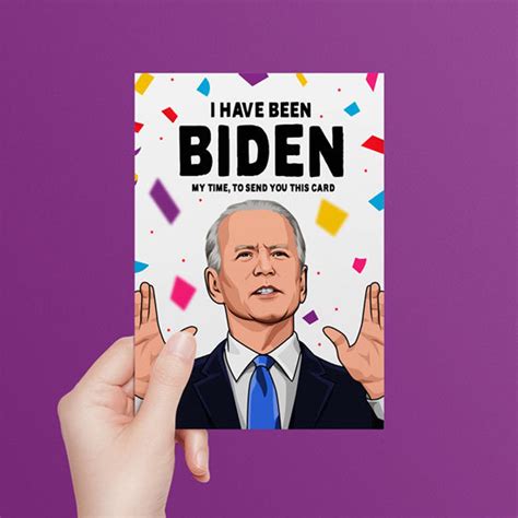 President Joe Biden Birthday Card Funny Birthday Card Etsy