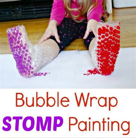 Bubble Wrap Stomp Painting Musely