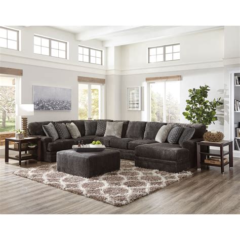 Jackson Furniture Mammoth Three Piece Sectional Sofa With Chaise Efo
