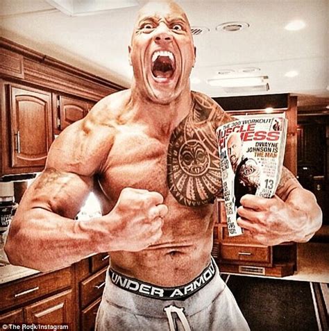 Dwayne Johnson Pumps Iron At The Gymafter 22 Hour Flight To