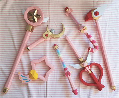 i ve been doing real size magical girl wands for the past year r papercraft