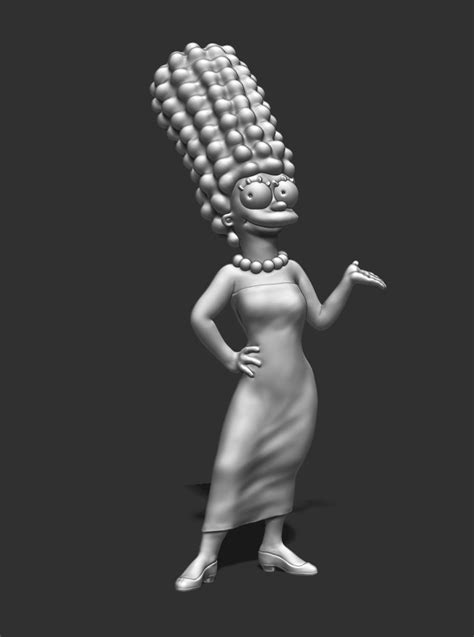 Free Stl File Marge Simpson・3d Printing Idea To Download・cults