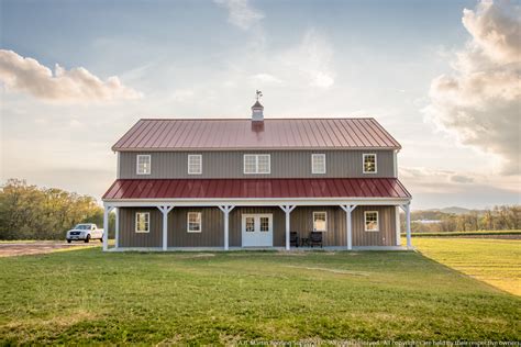 Building Showcase 2 Story Pole Barn With Metal Roof A B Martin