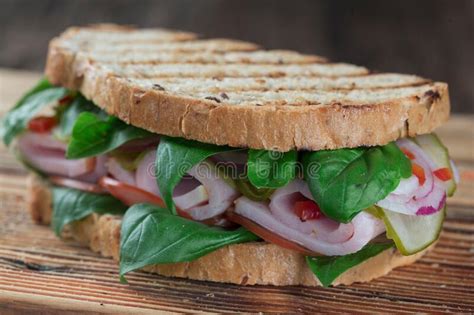 European Fast Food Sandwich Close Up Stock Image Image Of Meat
