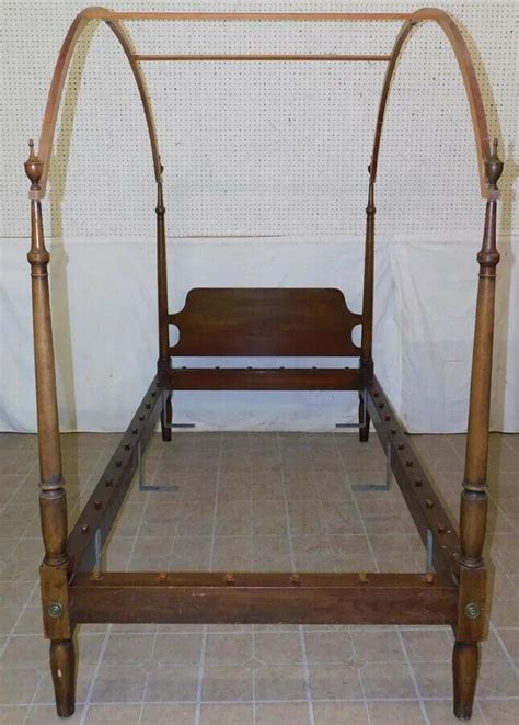Kittinger Cw 58 Colonial Williamsburg Mahogany Four Poster Canopy Sin
