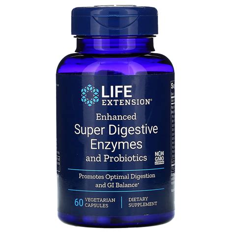 Life Extension Enhanced Super Digestive Enzymes And Probiotics 60