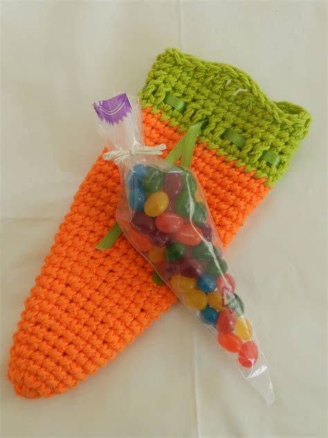 Crocheted Carrot Treat Bags Carrot Bags Easter By Aprilscrafts