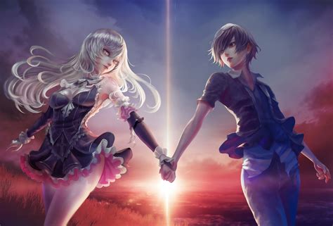 Anime Couple Anime Girl Anime Boy Artist Artwork Digital Art Hd