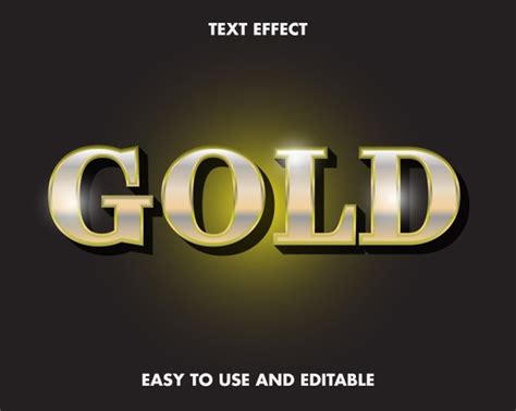 Premium Vector Gold Text Effect