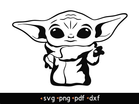 Baby Yoda transparent Background 7 Svg Png Pdf Dxf - Etsy Australia