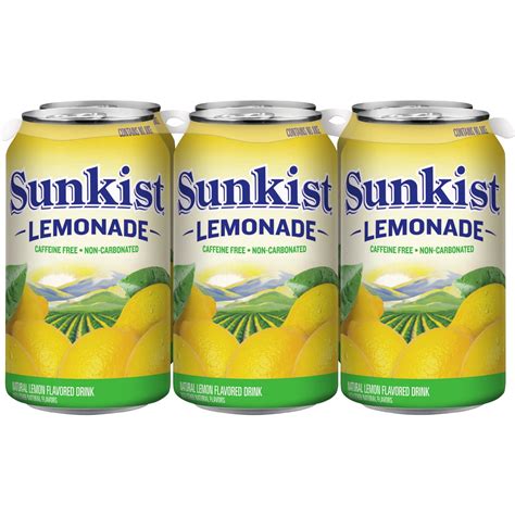 Sunkist Lemonade Soda 12 Fl Oz 6 Count