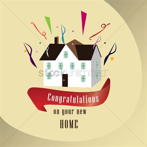 Congratulations On Your New Home Vector Image 1791404 Stockunlimited