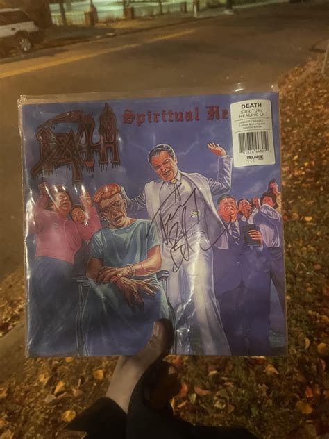 Got my spiritual healing vinyl signed by terry tonight at left to die